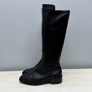 Aquatalia Black Leather Cambria Tall Riding Boots Size 8.5